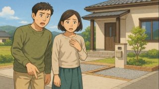 島根県で夫婦が外構トラブルで困っているイメージ