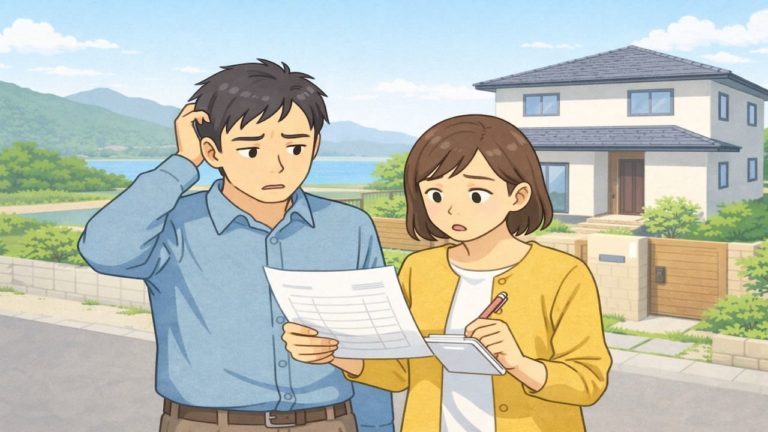 下関市で夫婦が外構見積もりで悩んでいるイメージ