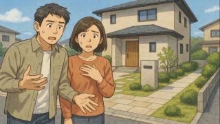 【下関市】外構トラブルの典型例5つ|長期的に損する外構の特徴 下関市で夫婦が外構トラブルで困っているイメージ