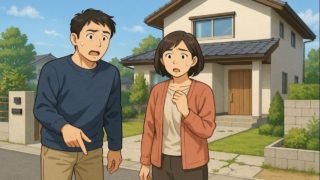 静岡県で夫婦が外構トラブルで困っているイメージ