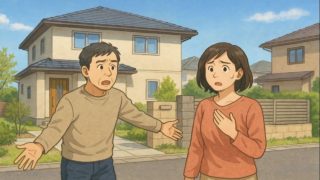 鈴鹿市で夫婦が外構トラブルで困っているイメージ