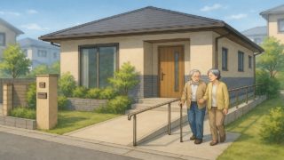 立川市の戸建てに施工されたバリアフリー外構のイメージ