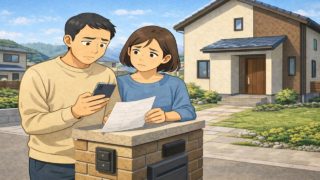 多治見市で夫婦が外構見積もりで悩んでいるイメージ