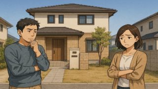 【高松市】新築外構でありがちな失敗5つ|相談先を間違えたパターン 高松市の外構工事の失敗にがっかりする夫婦のイメージ