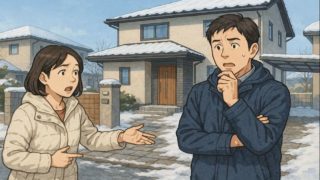 高岡市で夫婦が外構トラブルで困っているイメージ