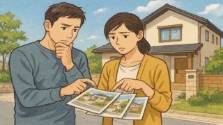 【宝塚市】外構業者の選び方と探し方を解説|良いプランが出る5条件 宝塚市で夫婦が外構業者の選び方と探し方を考えているイメージ