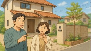 宝塚市で夫婦が外構トラブルで困っているイメージ