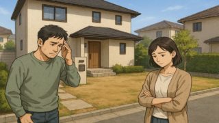 【高砂市】外構の失敗例5選|誰に相談するかで結果が変わる理由 高砂市の外構工事の失敗にがっかりする夫婦のイメージ