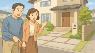 高砂市で夫婦が外構トラブルで困っているイメージ