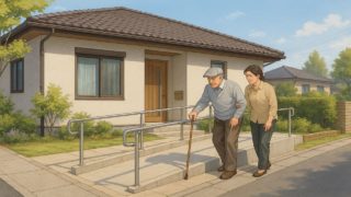 栃木県の戸建てに施工されたバリアフリー外構のイメージ