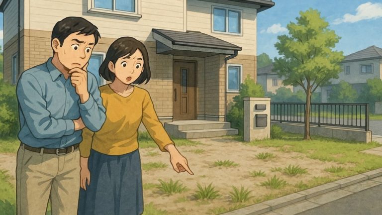 栃木県で夫婦が外構トラブルで困っているイメージ