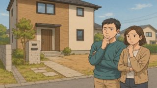 東海市の外構工事の失敗にがっかりする夫婦のイメージ