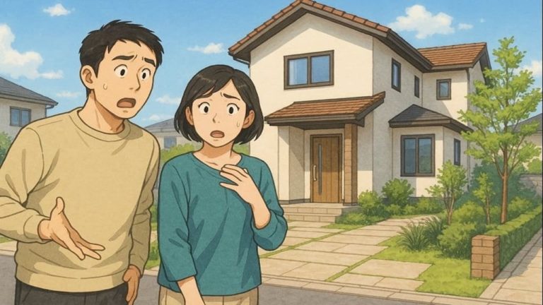 東海市で夫婦が外構トラブルで困っているイメージ