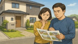 徳島県で夫婦が外構業者の選び方と探し方を考えているイメージ