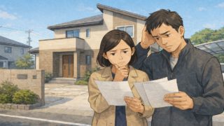 取手市で夫婦が外構見積もりで悩んでいるイメージ