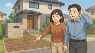 取手市で夫婦が外構トラブルで困っているイメージ