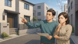 豊島区で夫婦が外構業者の選び方と探し方を考えているイメージ