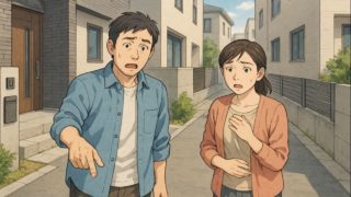 豊島区で夫婦が外構トラブルで困っているイメージ