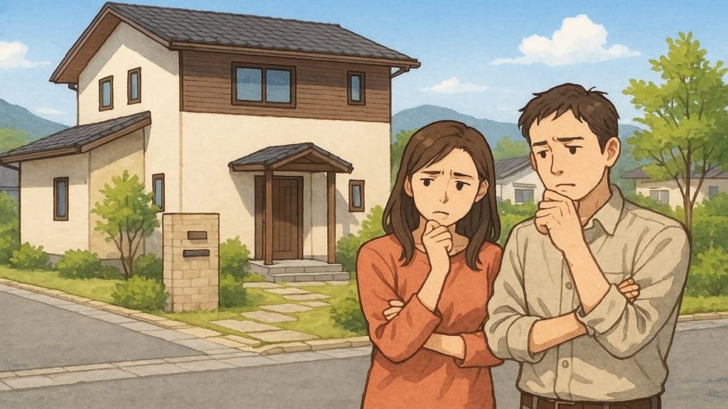 鳥取県で夫婦が外構業者の選び方と探し方を考えているイメージ