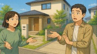 豊橋市で夫婦が外構トラブルで困っているイメージ