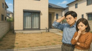 豊中市の外構工事の失敗にがっかりする夫婦のイメージ 新築外構でありがちな失敗5つ｜共働き家庭が後悔するポイント 外構の失敗例5選｜クレームにつながりやすいパターン 外構工事でよくある失敗5つ｜将来のコストを見落とした決め方 庭まわりの外構失敗5パターン｜水やりが面倒になってしまう原因 外構費用で起こりがちな失敗5つ｜値引き交渉だけに集中する危険 新築外構でありがちな失敗5つ｜ローン計画と合わせた判断軸 庭のある外構の失敗5選｜使わない場所に金をかけた例 外構リフォームの失敗例5つ｜相談内容と完成形がずれるプロセス 外構の失敗例5選｜安さだけで選ばないための着眼点 外構の失敗例5選｜その場しのぎで決めて後悔する流れ 新築外構でありがちな失敗5つ｜本体価格に隠れた費用の見抜き方 外構デザインの失敗例5選｜写真重視で決めてしまったケース 外構工事でよくある失敗5つ｜ハウスメーカー任せにした結果 新築外構でありがちな失敗5つ｜数年後に手入れが追いつかない例 外構費用で起こりがちな失敗5つ｜予算オーバーを防ぐ視点 外構レイアウトの失敗5コ｜玄関まわりがごちゃついて見える原因 庭まわりの外構失敗5パターン｜生活感が出すぎてしまう配置 外構工事でよくある失敗5つ｜共働きでも使いやすい外回りの条件 駐車場まわりの外構失敗5選｜車の買い替えで困るつくり 外構工事でよくある失敗5つ｜図面が分からないまま進めたケース