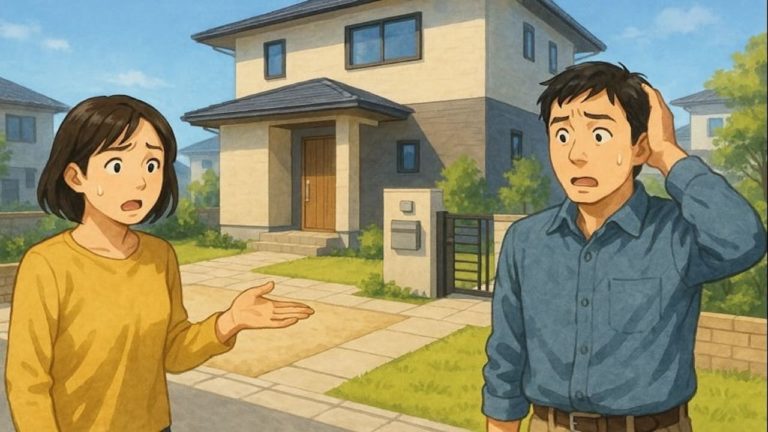 豊田市で夫婦が外構トラブルで困っているイメージ