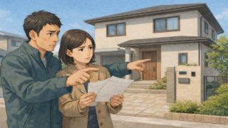 土浦市で夫婦が外構見積もりで悩んでいるイメージ