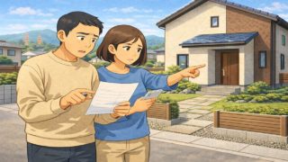 宇治市で夫婦が外構見積もりで悩んでいるイメージ