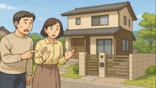 宇治市で夫婦が外構トラブルで困っているイメージ