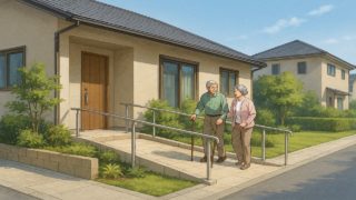 【和歌山県】外構バリアフリー対応の注意点5つ|介護と通院をラクにする外構 和歌山県の戸建てに施工されたバリアフリー外構のイメージ