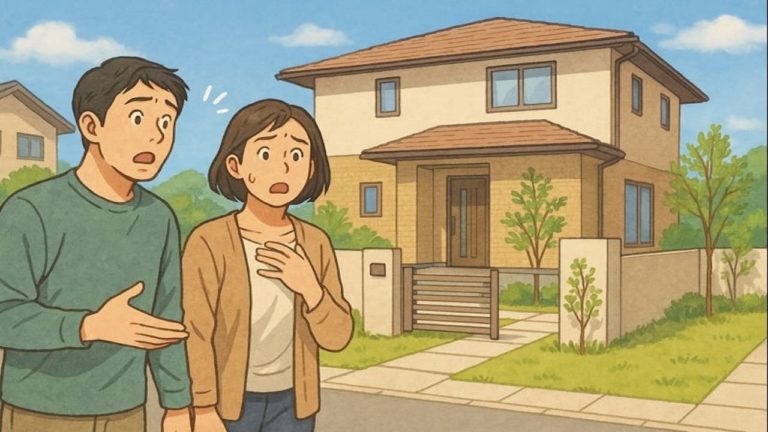 和歌山県で夫婦が外構トラブルで困っているイメージ