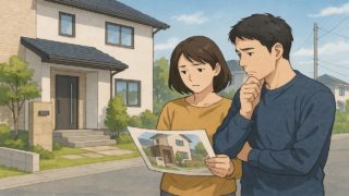 八千代市で夫婦が外構業者の選び方と探し方を考えているイメージ