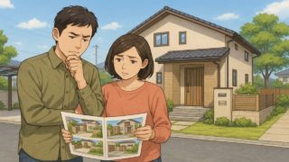 焼津市で夫婦が外構業者の選び方と探し方を考えているイメージ