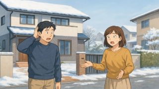 【山形県】外構トラブルの原因5パターン|比較で失敗した原因 山形県で夫婦が外構トラブルで困っているイメージ