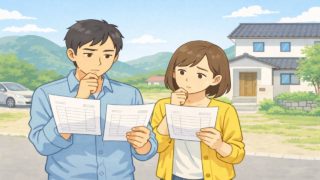 山口県で夫婦が外構見積もりで悩んでいるイメージ