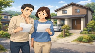 大和市で夫婦が外構見積もりで悩んでいるイメージ