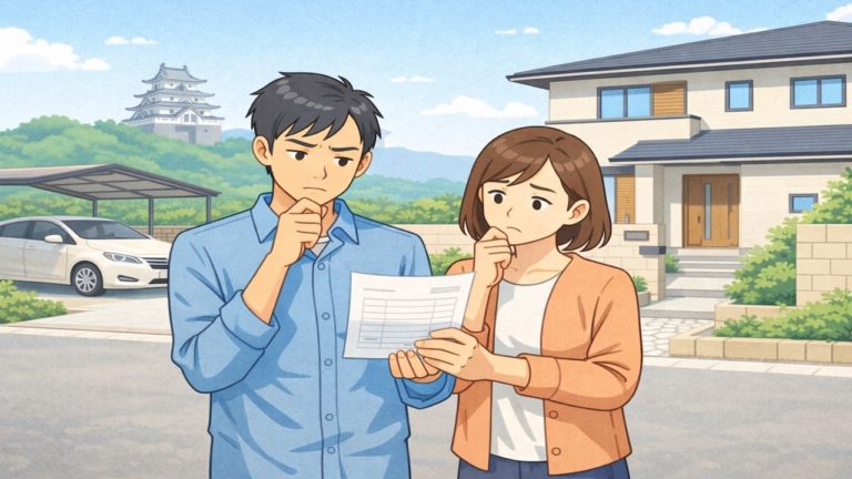 八代市で夫婦が外構見積もりで悩んでいるイメージ