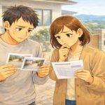 防府市で夫婦が外構の補助金で悩んでいるイメージ