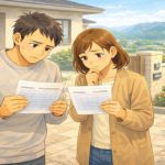 大分県で夫婦が外構の補助金で悩んでいるイメージ